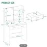Dressing table white with gold handles Image 4