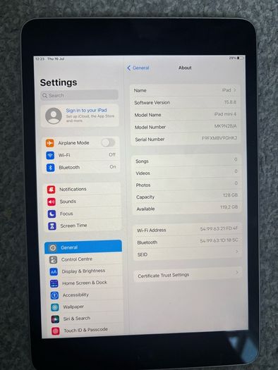 ipad mini 4th gen 128 gb