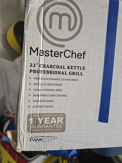Masterchef 22" charcoal grill barbecue