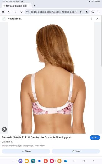 Fantasie Natalie - Underwired Side Support Bra 30F - Samba - BNWT RRP 42