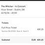The witcher in concert ticket Image 2
