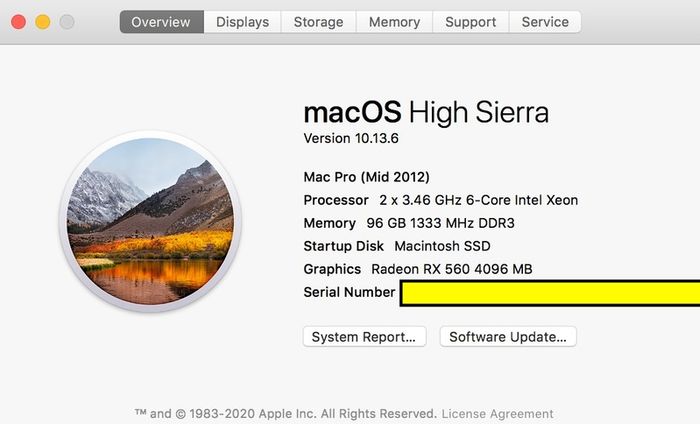 Apple Mac Pro 5,1 - 12 Cores Intel Xeon 3.46 GHz 96GB Memory