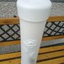 White Plastic Toilet Paper Holder Image 3