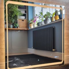 LED Bathroom Mirror Wether Station Demister 100cm