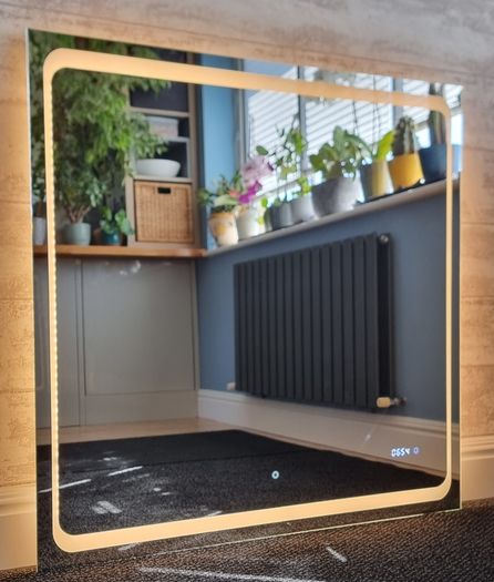LED Bathroom Mirror 100x100cm Touch Dual Light