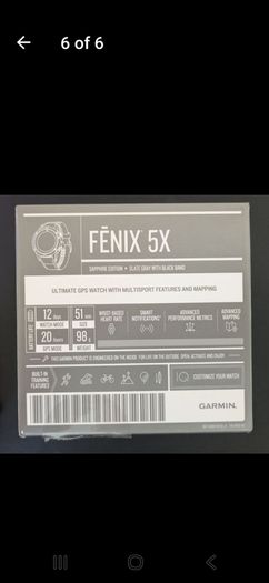 Garmin Fenix 5X Sapphire watch