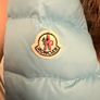 Authentic Moncler Kids Light Blue Down Jacket with Fur Hood - Size 6Y Image 7