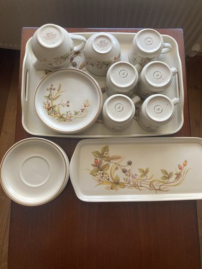 Harvest Vintage Teaset with  Large & Small Matching Trays