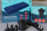 ProCamp Single Inflatable Air Bed + Electric Pump, Camping Guest Bed Bundle