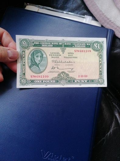 1969 Ireland One Pound Banknote
