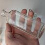 162 - Set of 5 Vintage Clear Glass Decorative Collectible Cork Top Bottles Image 6