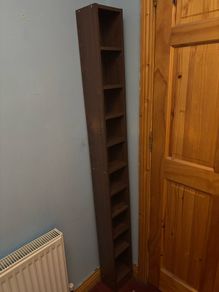 CD shelf wooden, brown