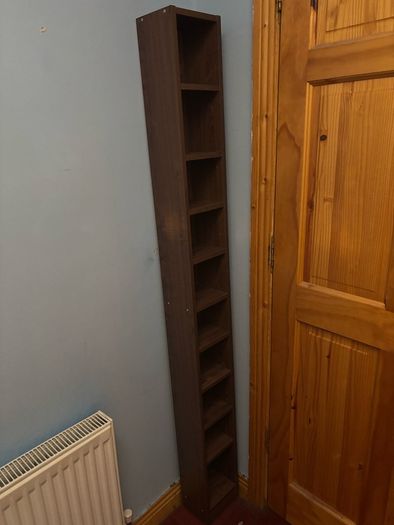 CD shelf wooden, brown