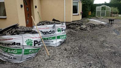 Four bags of broken tarmac/asphalt