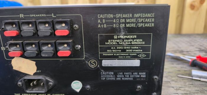 Vintage Power Amplifier Pioneer Sa 6500 Ii