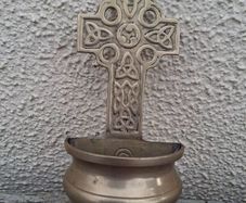 Solid brass Holy Water Font