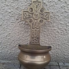Solid brass Holy Water Font