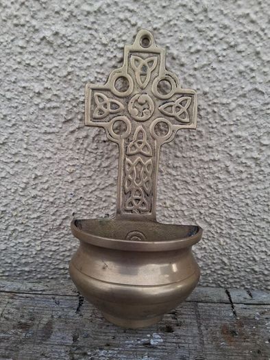 Solid brass Holy Water Font