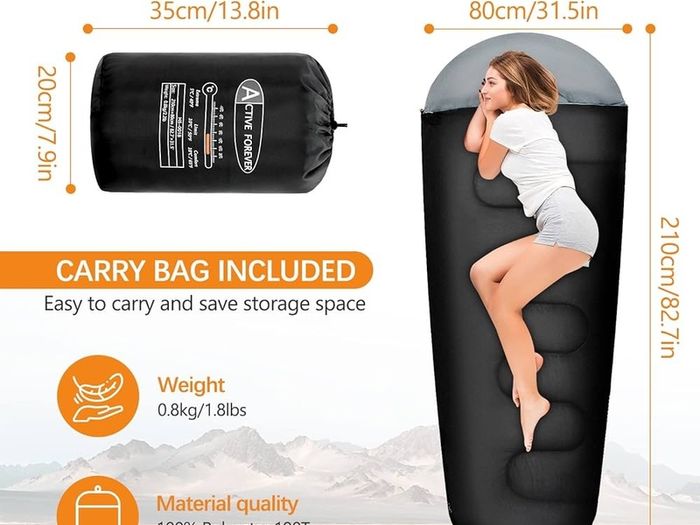 NEW SALE | Sleeping Bags - 3 Seasons Mummy Sleeping Bag for Adults & Kids, Lightweight with Compact Bag for Camping, Hiking, Backpacking, Travel, Outdoor