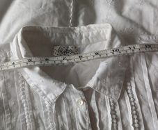 soft white cotton blouse S