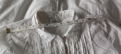soft white cotton blouse S
