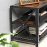 TV cabinet, TV table, Lowboard for TVs up to 60 inches, TV cabinet with shelves, Steel frame, TV shelf for living room, Image 4