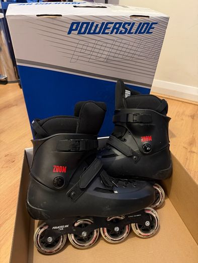 Powerslide Zoom Black 80 Inline Skates  Size 45 46 EU