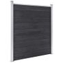 Garden Fence WPC 1737x186 cm Grey Image 2