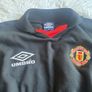 Vintage Man Utd 1992/93 Umbro Drilltop Sweatshirt Black/Medium Image 3