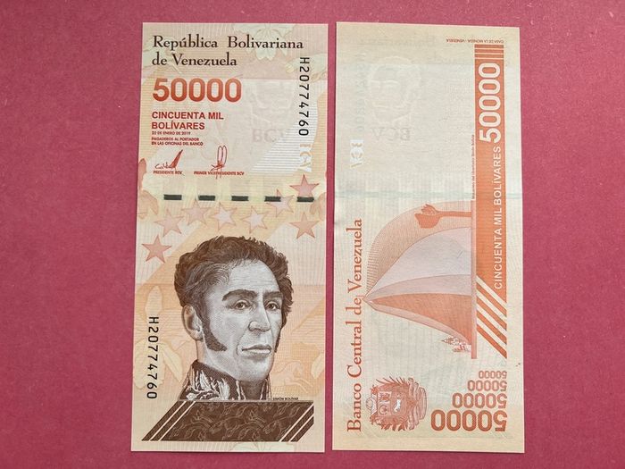 Venezuela  50000 Bolivares  2019  Pick 111a. Uncirculated )