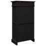 Shoe Cabinet Black 50x28x98 cm Paulownia Wood Image 2