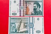 Romania  500  Lei  1992. Pick  101b. Large Note  ( Uncirculated. )