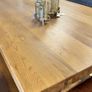 Ex Display Solid Heavy Oak Dining Table 180cm Image 2
