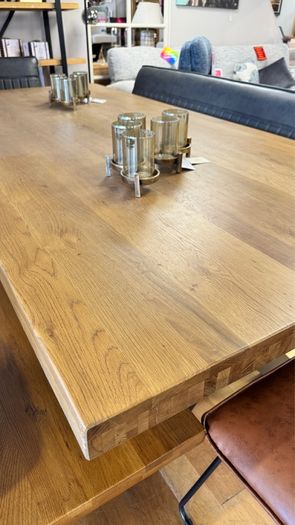 Ex Display Solid Heavy Oak Dining Table 180cm