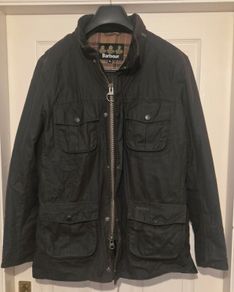 Barbour Corbridge Wax Jacket, Black, XL, Quilted. Rain Hood