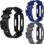 Set 3 pieces - Compatible with Fitbit Ace 3 for Kids, Soft Silicone Waterproof Bracelet Accessories Sports Watch Strap Image 2
