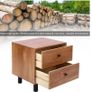 BRAND NEW 45x38x47cm Bedside Cabinet Table Night Stand Storage Nightstand with Two Drawers for Living Room Bedroom Image 3