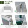 6 x 3 x 2m Walk in Polytunnel Greenhouse with Windows and Door for Garden, Backyard Image 5