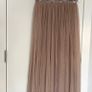 Maya Bridesmaid v neck maxi tulle dress with tonal delicate sequins in taupe blush Image 5