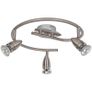 Ceiling light Aspis Spiral Satin nickel effect lustre 3 Light Spotlight Image 2