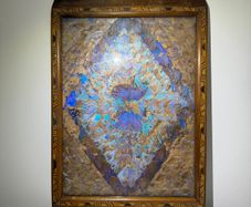 Antique Brazilian Art Deco Butterfly Wing Tray (Blue Morpho)