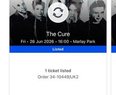 4 The Cure Tickets Marley Park