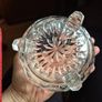 Vintage crystal sugar bowl 3 toed Image 6