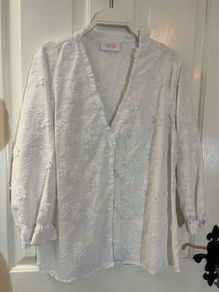 Savida Applique Blouse White - Size 12 excellent condition