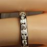 Rhodium Plated Sterling Silver Moissanite Band Ring Image 3