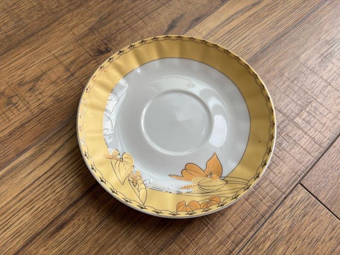 vintage Yamasen Fine Porcelain cup and saucer set from Japan, likely part of the 24K Gold Collection