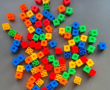 Maths Linking Cubes Educational Building Toy Lot