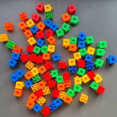 Maths Linking Cubes Educational Building Toy Lot