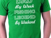 DAD FISHING legend Funny T-shirt joke gift present, Funny Mens T-Shirt Size S-XXL