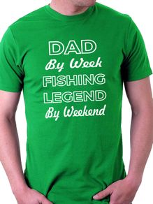 DAD FISHING legend Funny T-shirt joke gift present, Funny Mens T-Shirt Size S-XXL